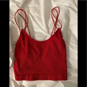 🌹Free People red tank top, size small